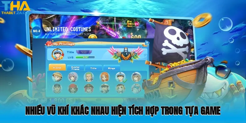 Nhiều vũ khí khác nhau hiện tích hợp trong tựa game